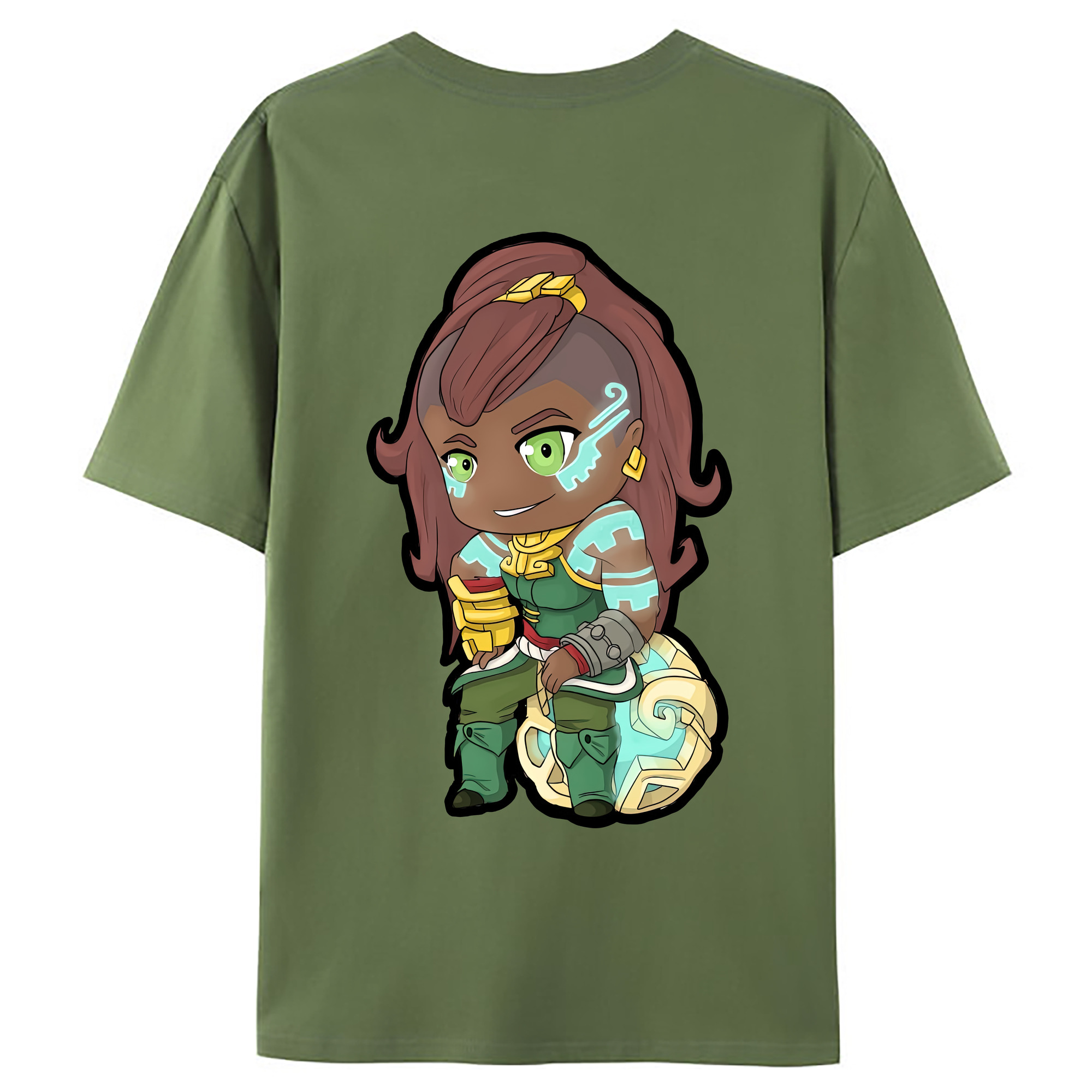 （画像用） リーグ・オブ・レジェンド League of Legends LOL 綿100％ メンズ半袖Tシャツ（バックプリント） 通気性